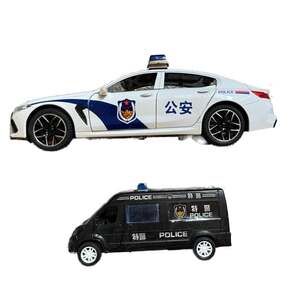 1:32 Scale BMW M8 Police Alloy Car Model Diecast Car Sound Light Pull Back Toy